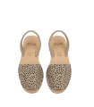 MENORQUINAS DE PIEL CON PRINT ANIMAL PARA MUJER RIA MENORCA 20002-S2 FELINI-ANTE