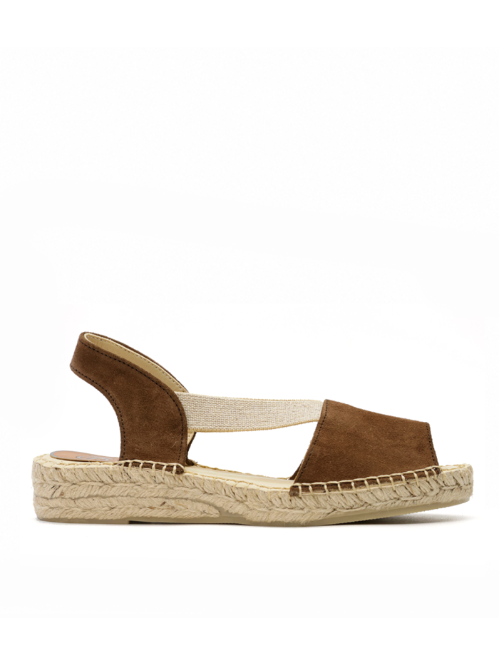 ALPARGATAS DE YUTE PLANAS PARA MUJER SALVI 165 MOKA