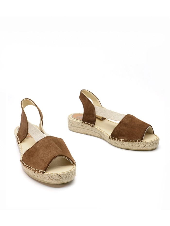 ALPARGATAS DE YUTE PLANAS PARA MUJER SALVI 165 MOKA