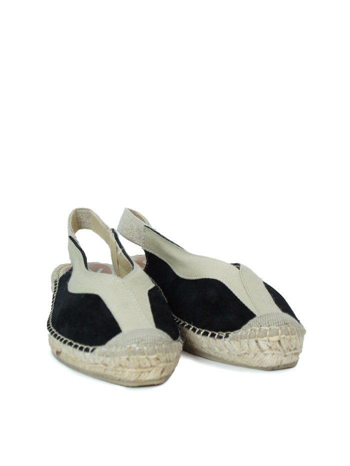 ALPARGATAS DE YUTE PLANAS PARA MUJER SALVI 332 NEGRO