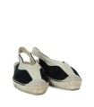 ALPARGATAS DE YUTE PLANAS PARA MUJER SALVI 332 NEGRO