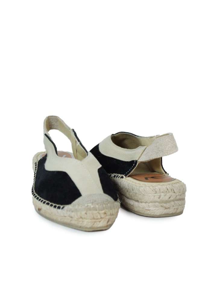 ALPARGATAS DE YUTE PLANAS PARA MUJER SALVI 332 NEGRO