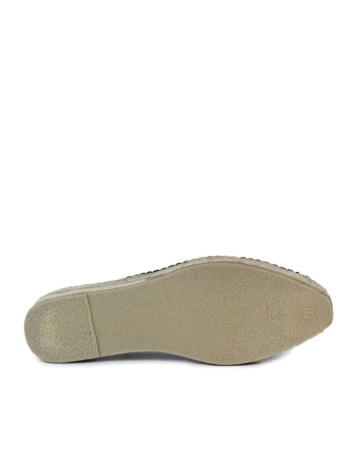 ALPARGATAS DE YUTE PLANAS PARA MUJER SALVI 332 NEGRO