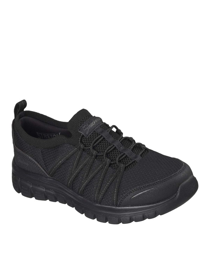 ZAPATILLAS CON CIERRE ELÁSTICO PARA MUJER SKECHERS Graceful - Purecrush 100888 NEGRO
