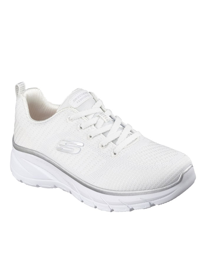 ZAPATILLAS DEPORTIVAS PARA MUJER BLANCAS SKECHERS Fashion Fit 2.0 WHITE_SILVER