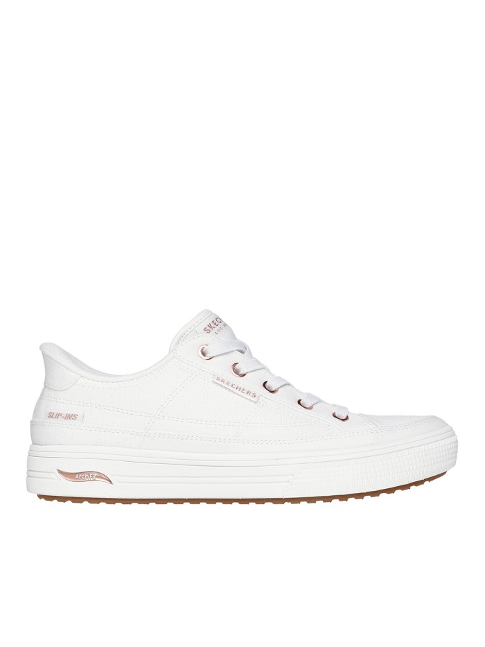 ZAPATILLAS DE LONA BLANCAS PARA MUJER SKECHERS Slip-ins: Arch Fit Arcade - See Ya There 177197