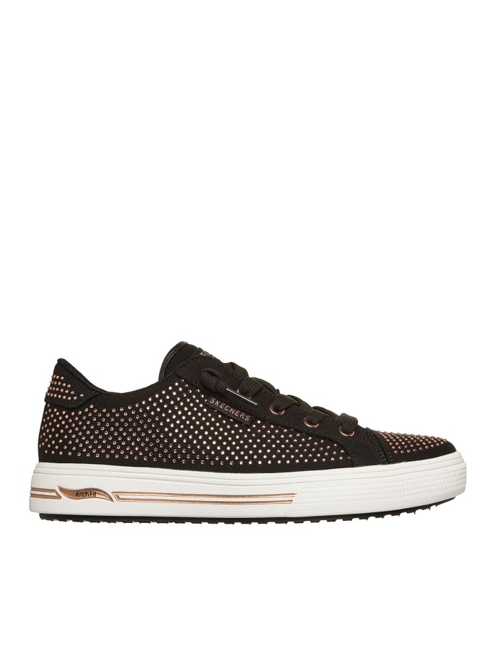 ZAPATILLAS CON PEDRERÍA PARA MUJER SKECHERS Arch Fit Arcade - Gem Steps 177221 NEGRO
