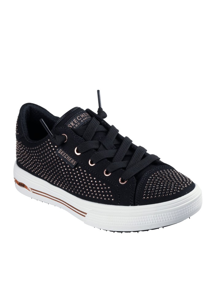 ZAPATILLAS CON PEDRERÍA PARA MUJER SKECHERS Arch Fit Arcade - Gem Steps 177221 NEGRO
