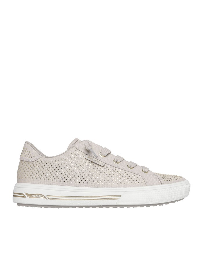 ZAPATILLAS CON PEDRERÍA PARA MUJER SKECHERS Arch Fit Arcade - Gem Steps 177221 TAUPE