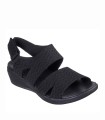 SANDALIAS CONFORT SKECHERS PARA MUJER ARYA - MODERN MUSE 163420 NEGRO