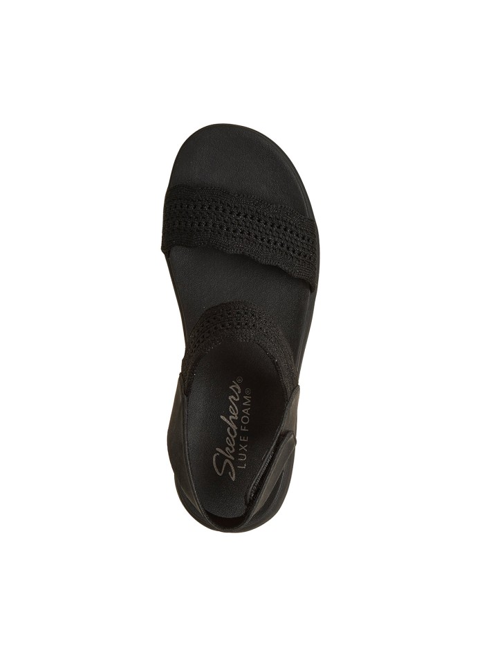 SANDALIAS ELÁSTICAS CON VELCRO PARA MUJER SKECHERS Arya Favorite Finds Blush 119559 NEGRO