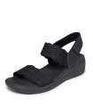 SANDALIAS ELÁSTICAS CON VELCRO PARA MUJER SKECHERS Arya Favorite Finds Blush 119559 NEGRO