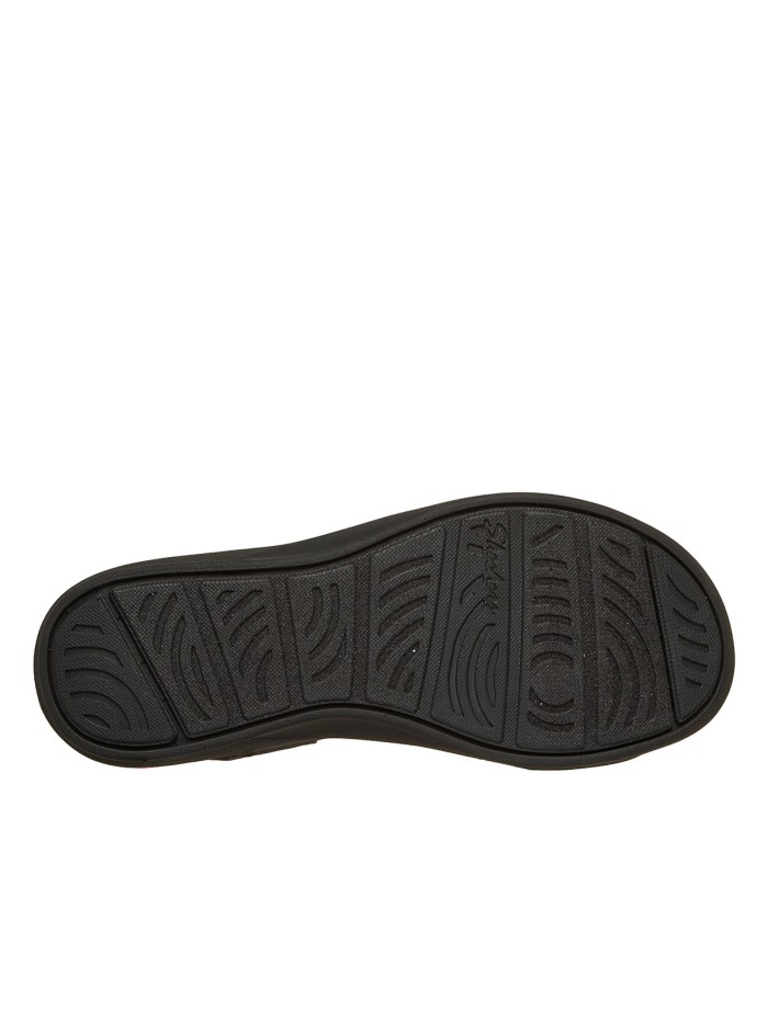 SANDALIAS ELÁSTICAS CON VELCRO PARA MUJER SKECHERS Arya Favorite Finds Blush 119559 NEGRO