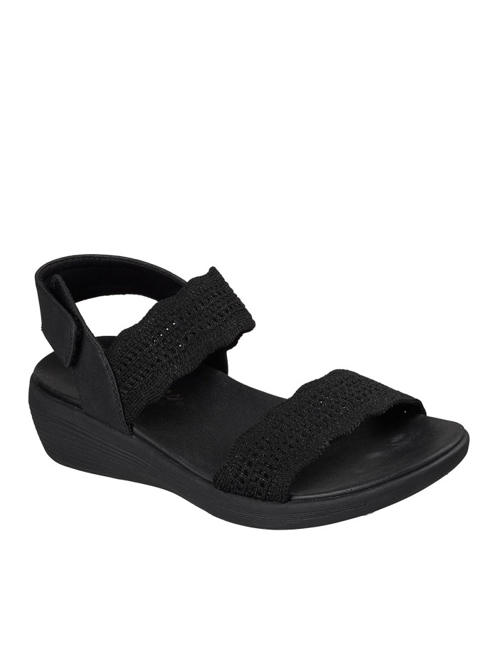 SANDALIAS ELÁSTICAS CON VELCRO PARA MUJER SKECHERS Arya Favorite Finds Blush 119559 NEGRO
