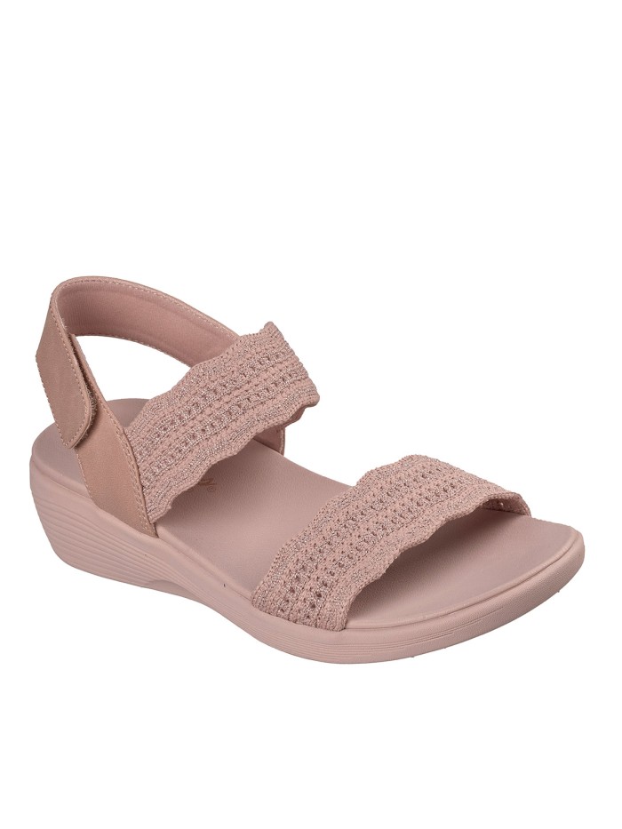 SANDALIAS ELÁSTICAS CON VELCRO PARA MUJER SKECHERS Arya Favorite Finds Blush 119559 ROSA