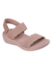 SANDALIAS ELÁSTICAS CON VELCRO PARA MUJER SKECHERS Arya Favorite Finds Blush 119559 ROSA