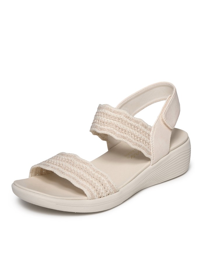 SANDALIAS ELÁSTICAS CON VELCRO PARA MUJER SKECHERS Arya Favorite Finds Blush 119559 BEIGE