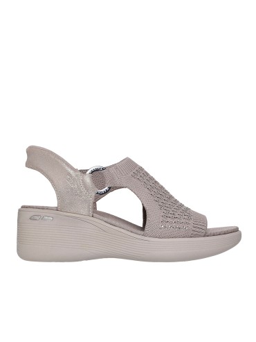 SANDALIAS ELÁSTICAS PARA MUJER SKECHERS SLIP INS-Martha Stewart 188001 TAUPE