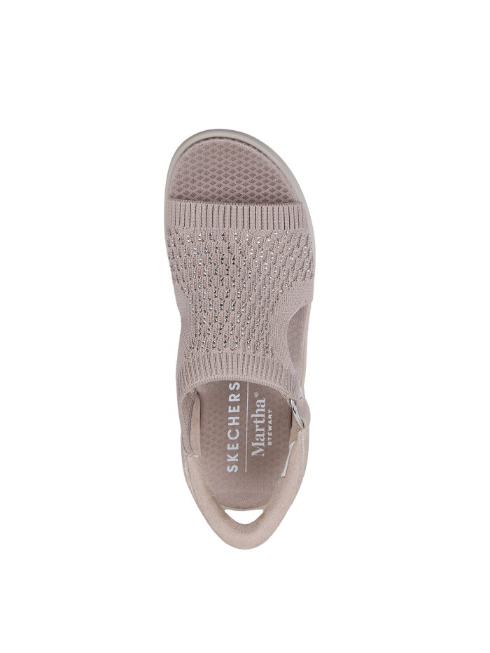 SANDALIAS ELÁSTICAS PARA MUJER SKECHERS SLIP INS-Martha Stewart 188001 TAUPE