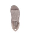 SANDALIAS ELÁSTICAS PARA MUJER SKECHERS SLIP INS-Martha Stewart 188001 TAUPE