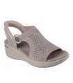 SANDALIAS ELÁSTICAS PARA MUJER SKECHERS SLIP INS-Martha Stewart 188001 TAUPE