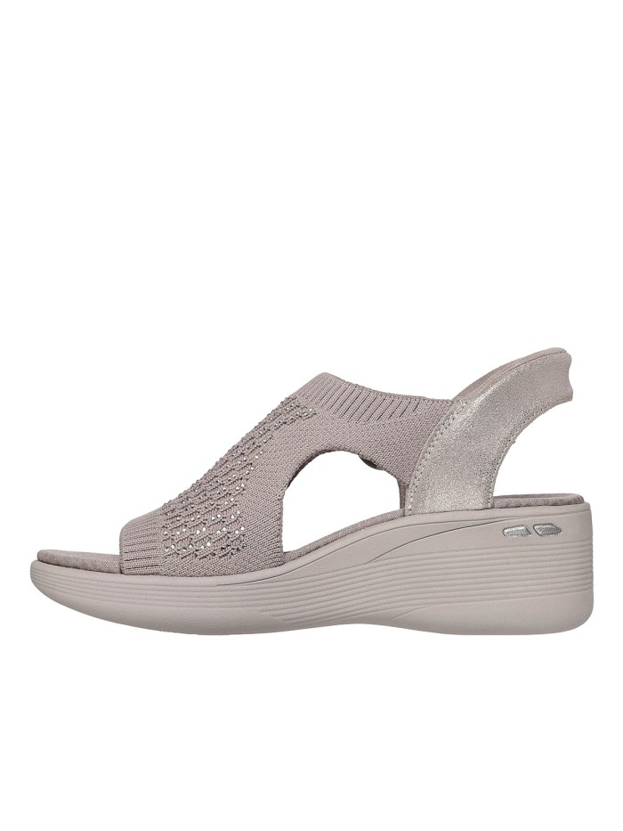 SANDALIAS ELÁSTICAS PARA MUJER SKECHERS SLIP INS-Martha Stewart 188001 TAUPE