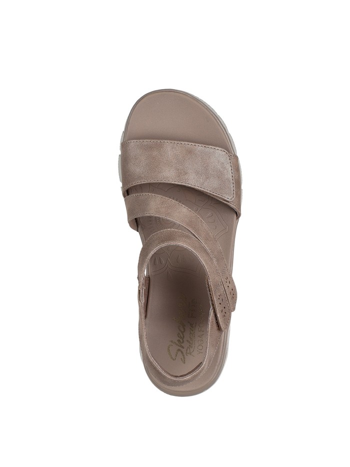 SANDALIAS DEPORTIVAS CON VELCROS DE MUJER SKECHERS Relaxed Fit: Easy Going - All Day Chic 163532 TAUPE