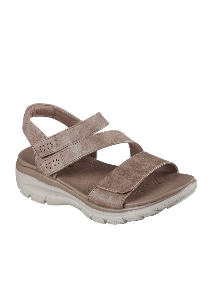 SANDALIAS DEPORTIVAS CON VELCROS DE MUJER SKECHERS Relaxed Fit: Easy Going - All Day Chic 163532 TAUPE