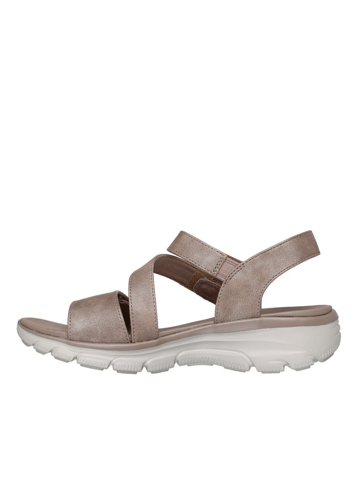SANDALIAS DEPORTIVAS CON VELCROS DE MUJER SKECHERS Relaxed Fit: Easy Going - All Day Chic 163532 TAUPE