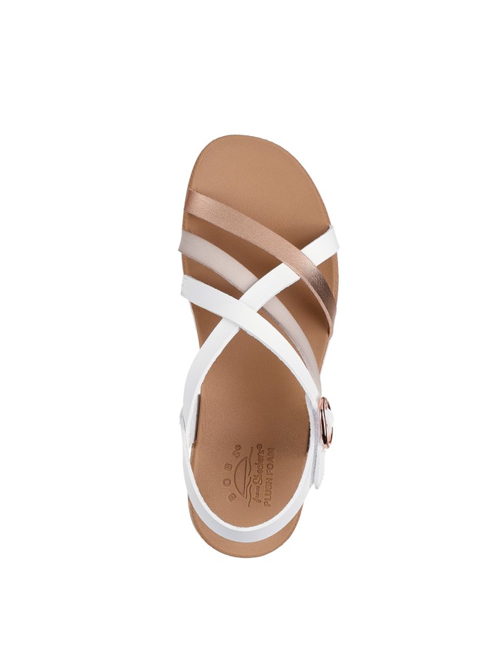 SANDALIAS DE TIRAS CASUAL PARA MUJER SKECHERS BOBS Desert Kiss Low - Peak Rank 114709 BLANCO