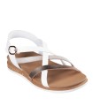 SANDALIAS DE TIRAS CASUAL PARA MUJER SKECHERS BOBS Desert Kiss Low - Peak Rank 114709 BLANCO