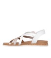 SANDALIAS DE TIRAS CASUAL PARA MUJER SKECHERS BOBS Desert Kiss Low - Peak Rank 114709 BLANCO