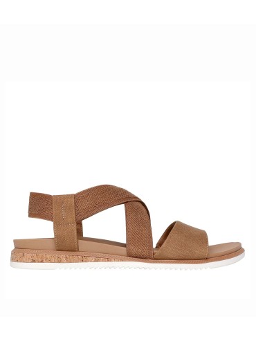 SANDALIAS ELÁSTICAS PARA MUJER SKECHERS BOBS Desert Kiss Low 114705 CAMEL