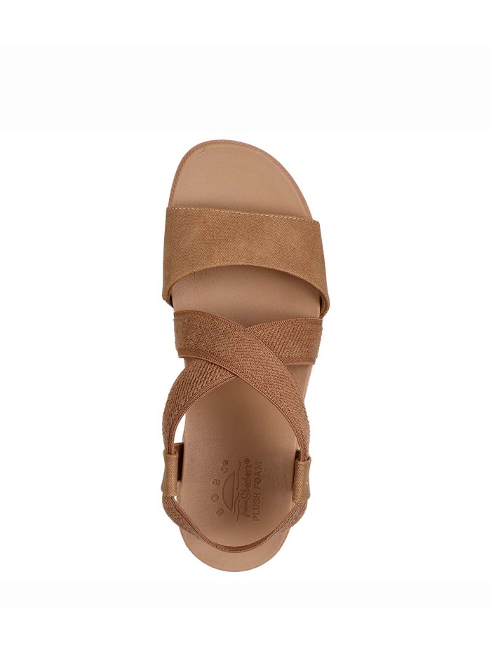 SANDALIAS ELÁSTICAS PARA MUJER SKECHERS BOBS Desert Kiss Low 114705 CAMEL