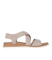 SANDALIAS ELASTICAS PARA MUJER SKECHERS BOBS Desert Kiss Low 114705 TAUPE