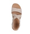 SANDALIAS ELASTICAS PARA MUJER SKECHERS BOBS Desert Kiss Low 114705 TAUPE