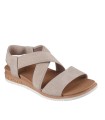 SANDALIAS ELASTICAS PARA MUJER SKECHERS BOBS Desert Kiss Low 114705 TAUPE