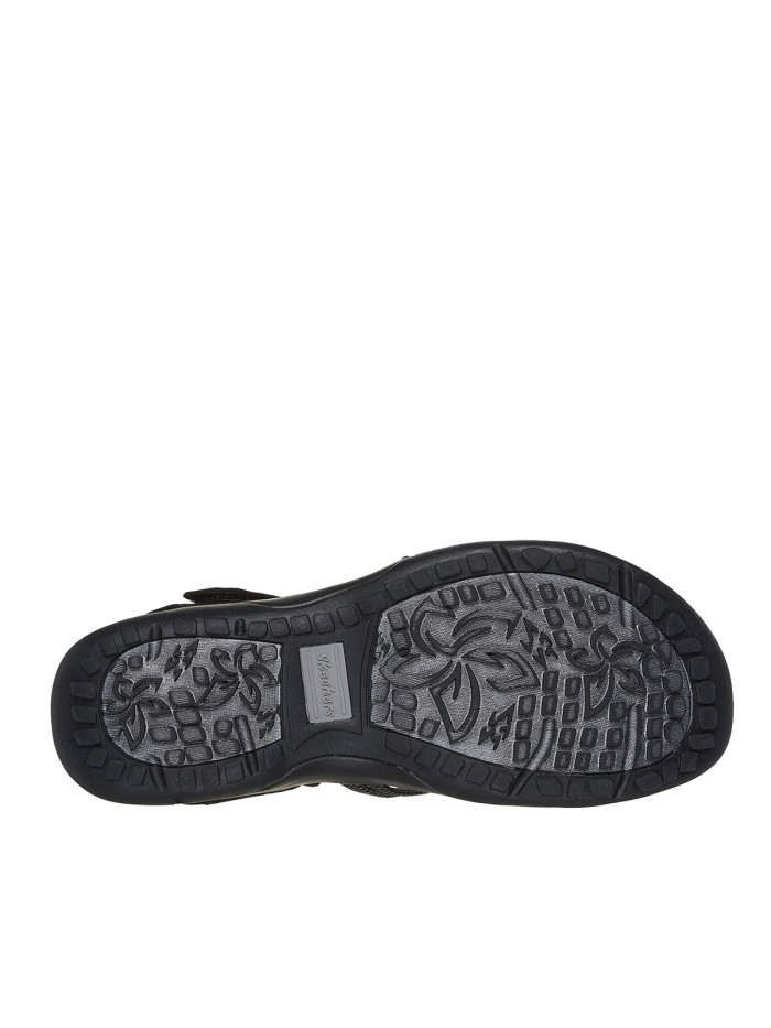 SANDALIA ELÁSTICA DE MUJER SKECHERS REGGAE SLIM - MEADOW GRAZER 163193 NEGRO