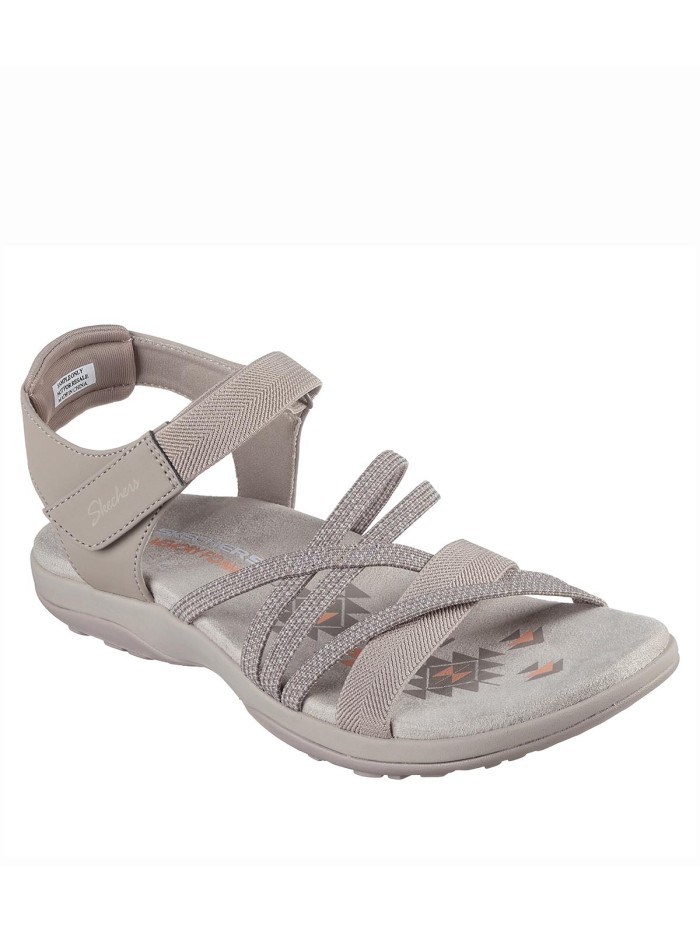 SANDALIA ELÁSTICA DE MUJER SKECHERS  REGGAE SLIM - MEADOW GRAZER 163193 TAUPE