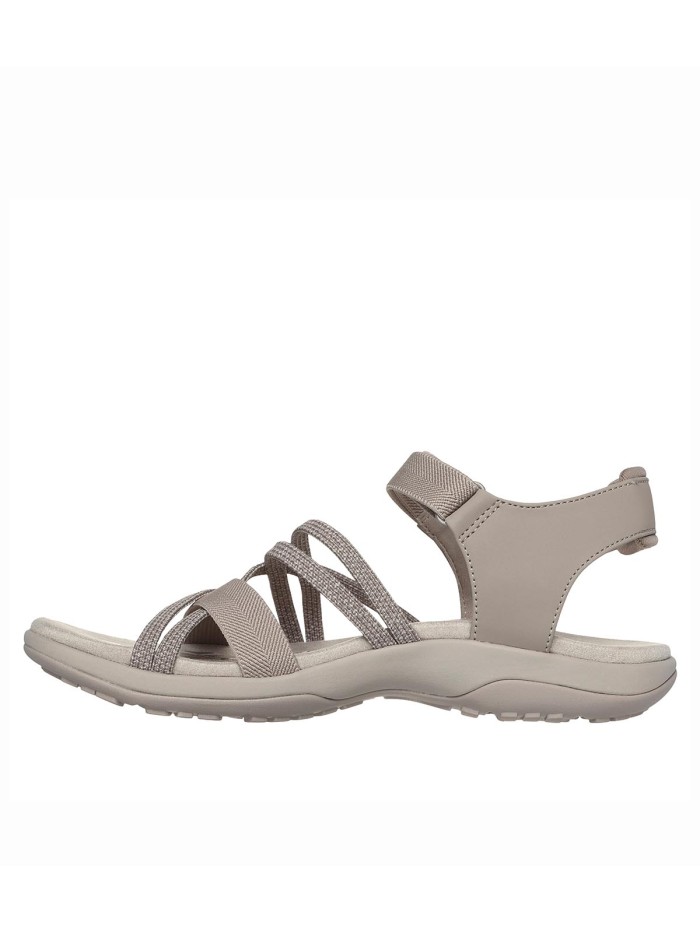 SANDALIA ELÁSTICA DE MUJER SKECHERS  REGGAE SLIM - MEADOW GRAZER 163193 TAUPE