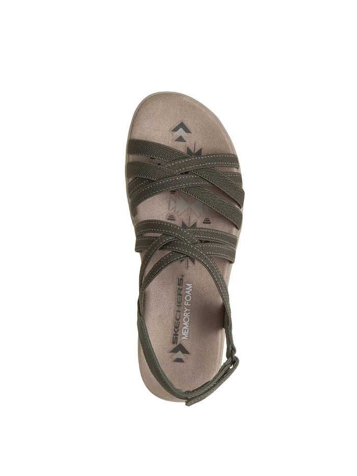 SANADALIAS ELÁSTICAS SKECHERS PARA MUJER Reggae® Slim - Summer Getaway 163571 VERDE