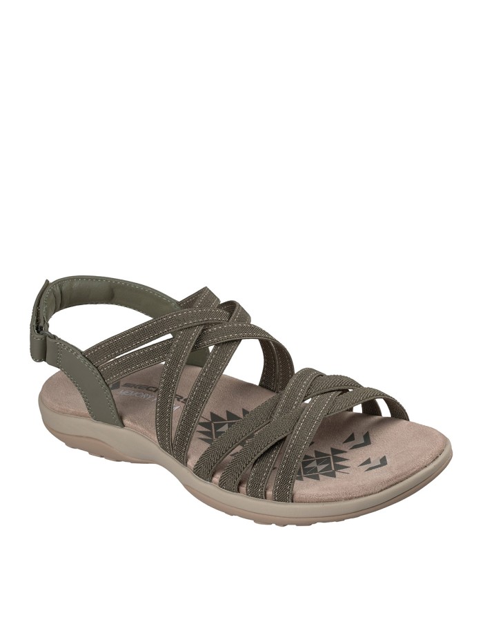 SANADALIAS ELÁSTICAS SKECHERS PARA MUJER Reggae® Slim - Summer Getaway 163571 VERDE