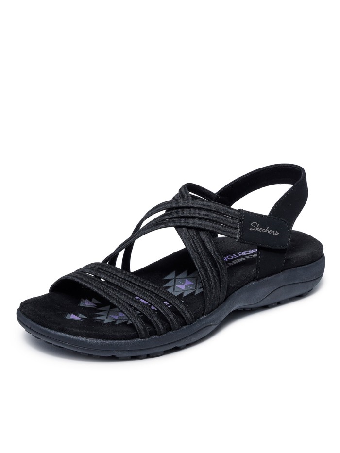 SANDALIAS ELÁSTICAS PARA MUJER SKECHERS Reggae Slim - Sunnyside 2.0 164036 NEGRO