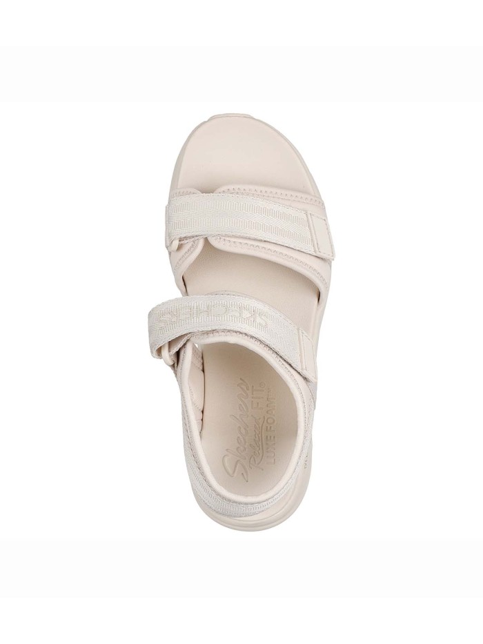 SANDALIAS CONFORT DE MUJER SKECHERS D'Lux Walker - Adored Days 119823 NAT