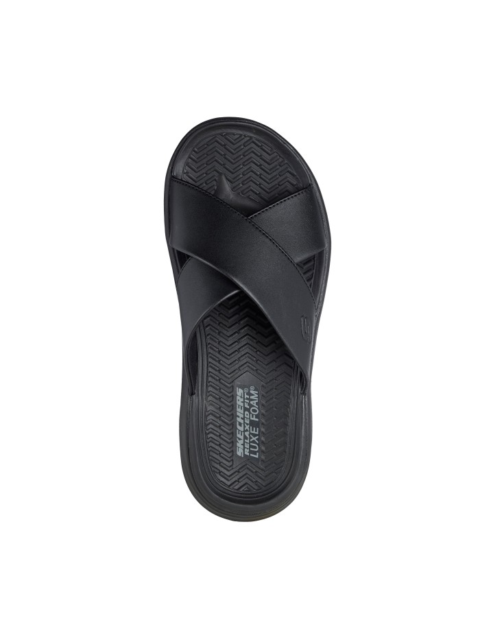 SANDALIAS TIPO PALA CASUAL PARA MUJER SKECHERS Relaxed Fit: Sargo - Denal 205627 NEGRO