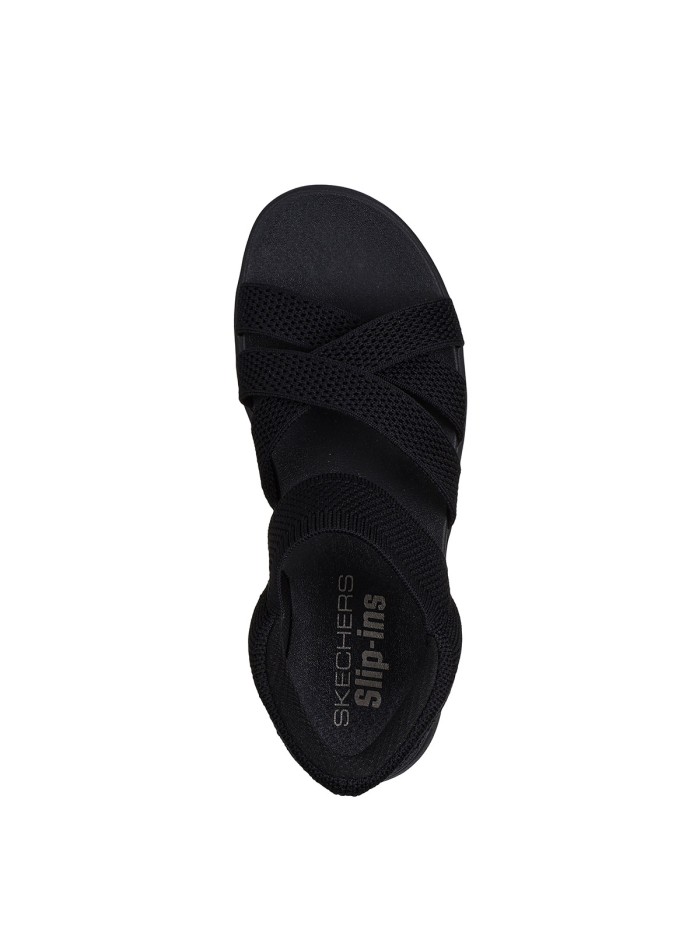 SANDALIAS VEGANAS ELÁSTICAS PARA MUJER SKECHERS Slip Ins Arya - Cooling Off 163524 NEGRO
