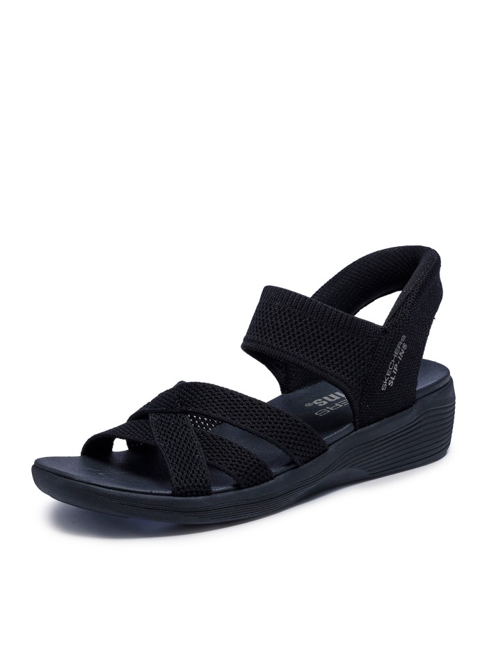 SANDALIAS VEGANAS ELÁSTICAS PARA MUJER SKECHERS Slip Ins Arya - Cooling Off 163524 NEGRO