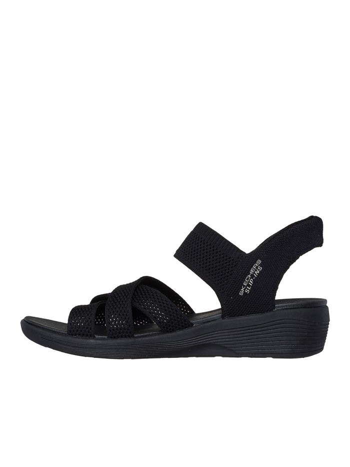 SANDALIAS VEGANAS ELÁSTICAS PARA MUJER SKECHERS Slip Ins Arya - Cooling Off 163524 NEGRO