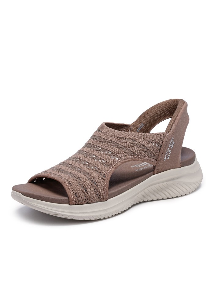 SANDALIAS ELÁSTICAS PARA MUJER SKECHERS Slip-ins: Ultra Flex 3.0 - Sun Warmth 119805 MARRÓN