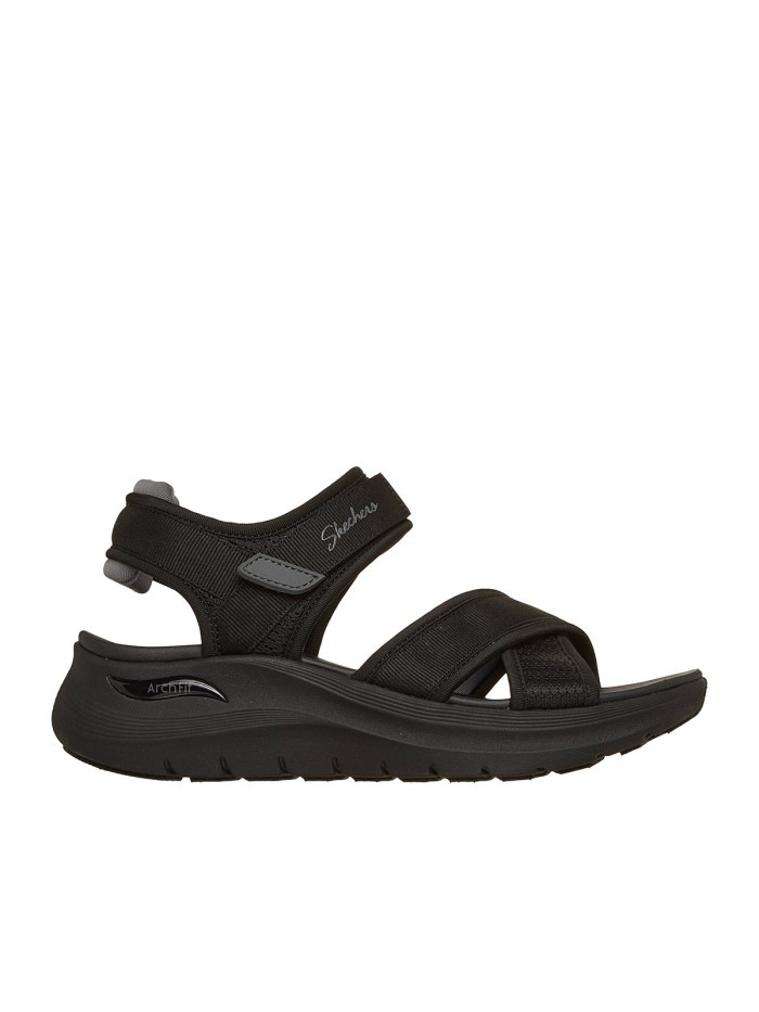 SANDALIAS CON VELCROS DE MUJER SKECHERS Arch Fit 2.0 Sandal - Feelin' Bright 164078 NEGRO